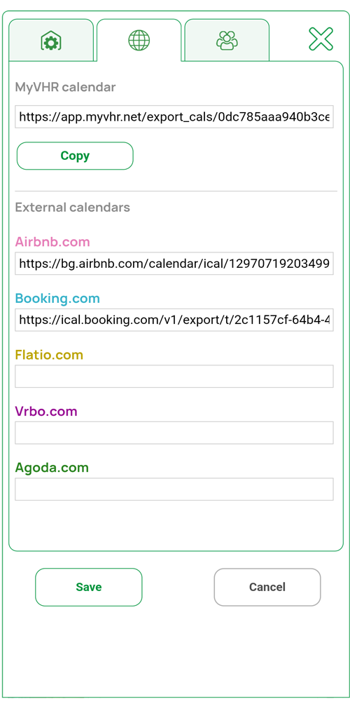 External calendar connections